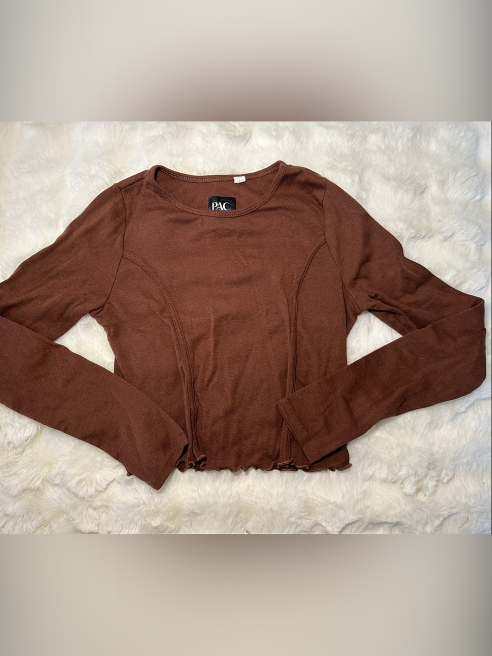 Brown Long Sleeve Top